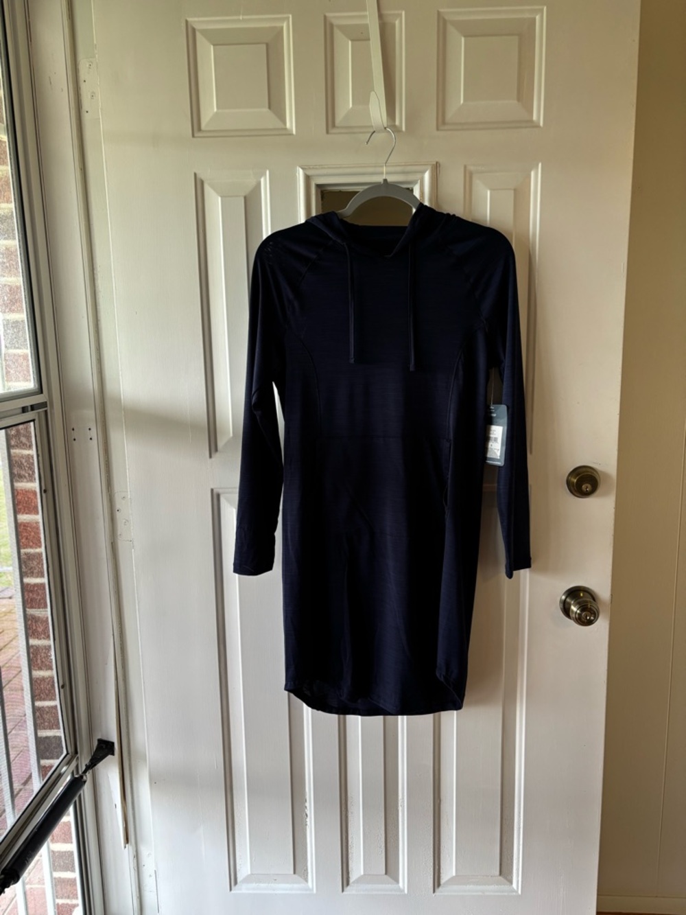 Women’s Navy Hooded Swim Coverup Rash Guard Small NEW